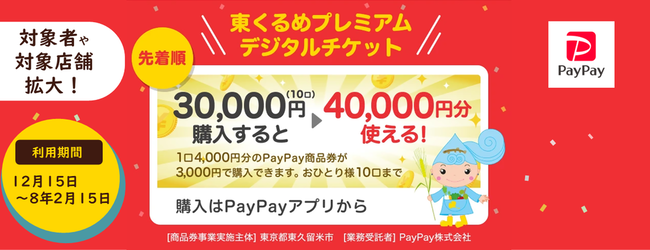 物価高騰対応市内消費促進事業「東くるめプレミアムデジタルチケット（第2弾）」