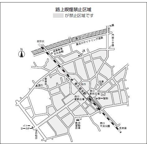 路上喫煙禁止区域