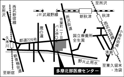 多摩北部医療センターの地図