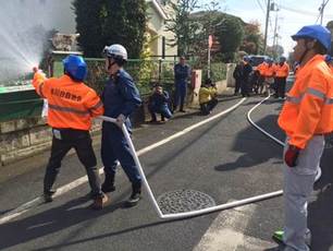 写真　放水訓練