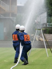 画像　平成30年度自衛消防の様子