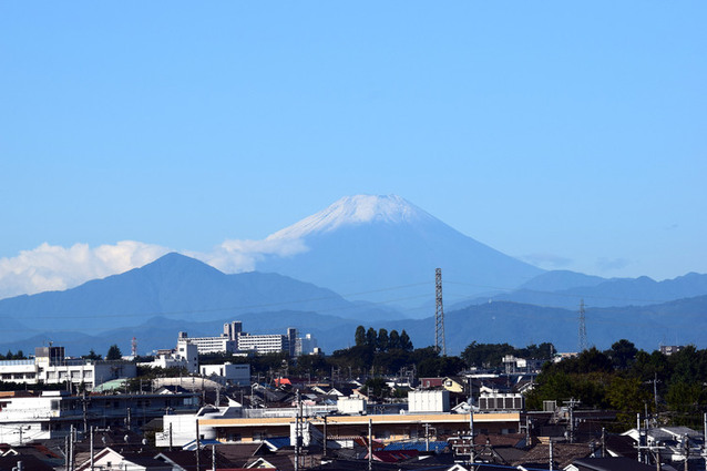 9月28日朝撮影の市役所から見た富士山