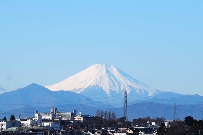 画像　市内から撮影した富士山