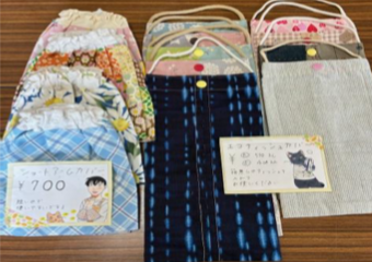 販売会の手作り品の写真