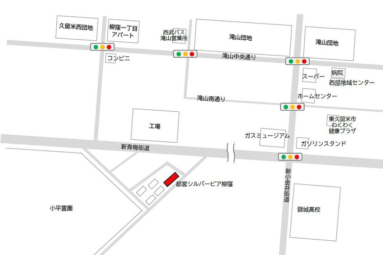 シルバーピア柳窪の地図