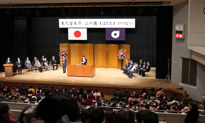 画像　市長の祝辞の様子