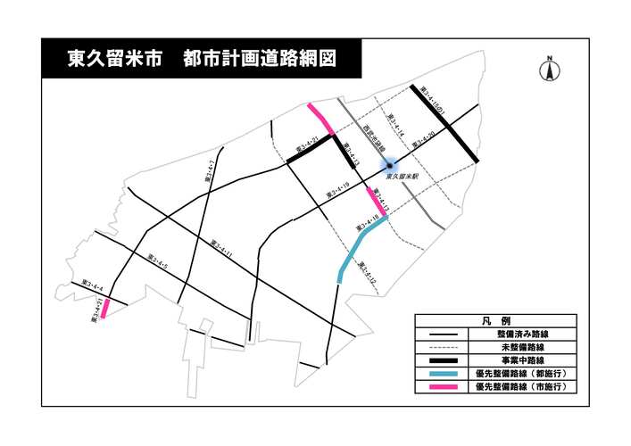 優先整備路線（市内概要図）