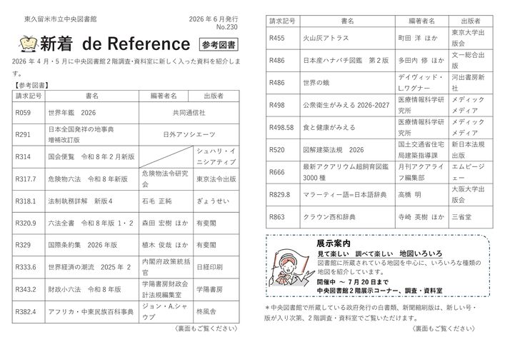 新着 de reference