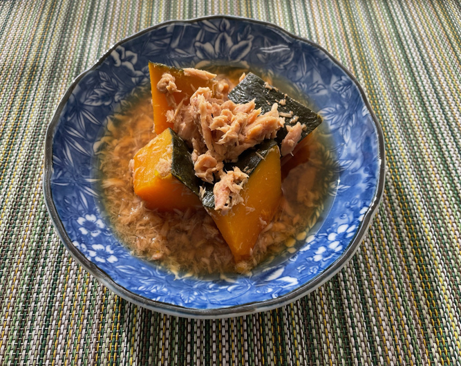 かぼちゃとツナの煮物